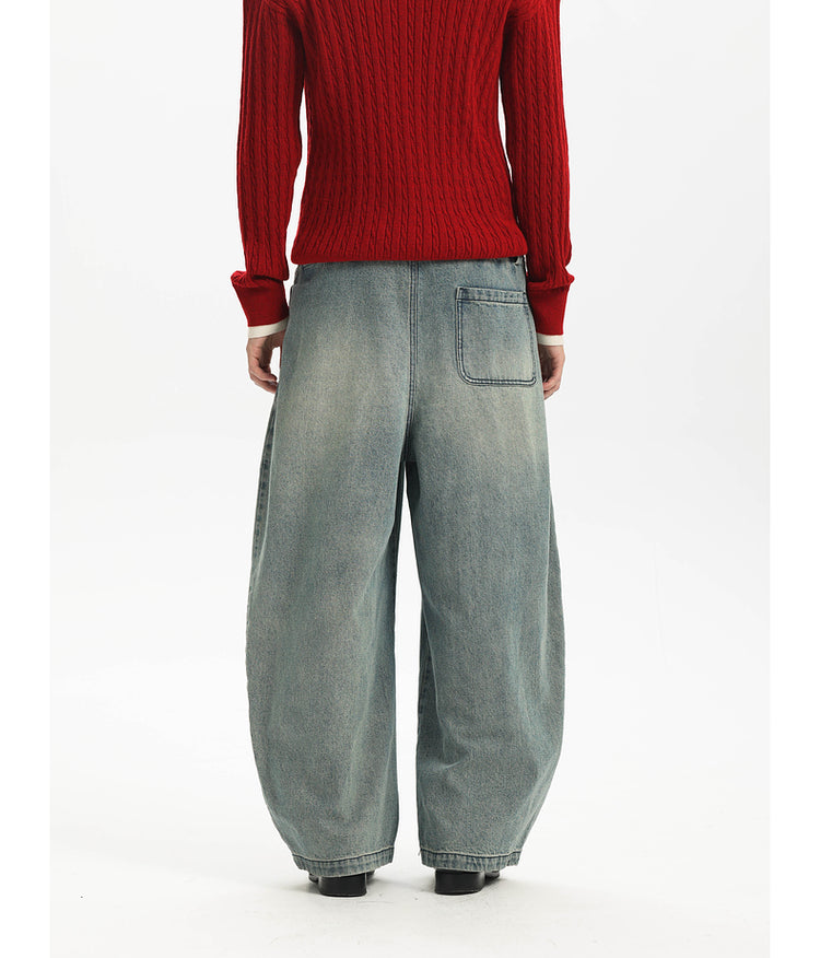 Wide Leg Scimitar Jeans