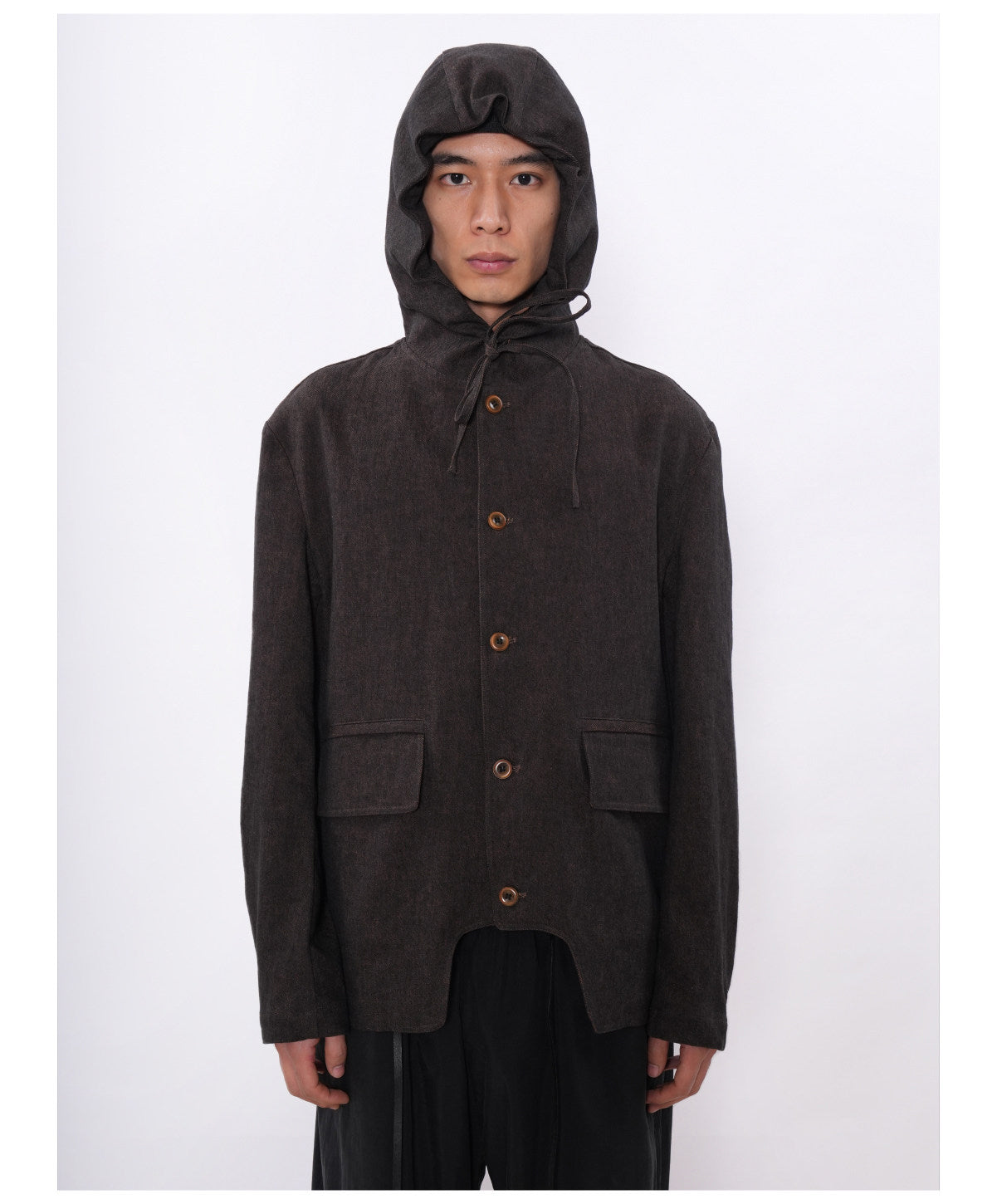 Layered-Style Jacket with Drawstring