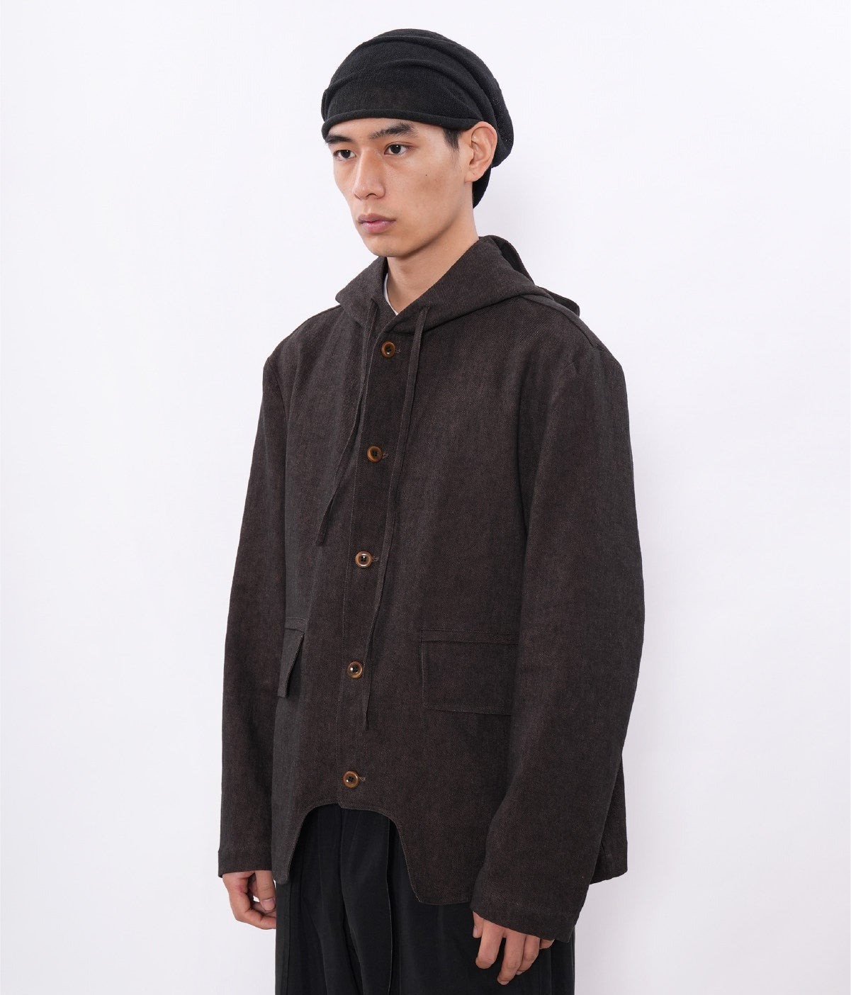 Layered-Style Jacket with Drawstring