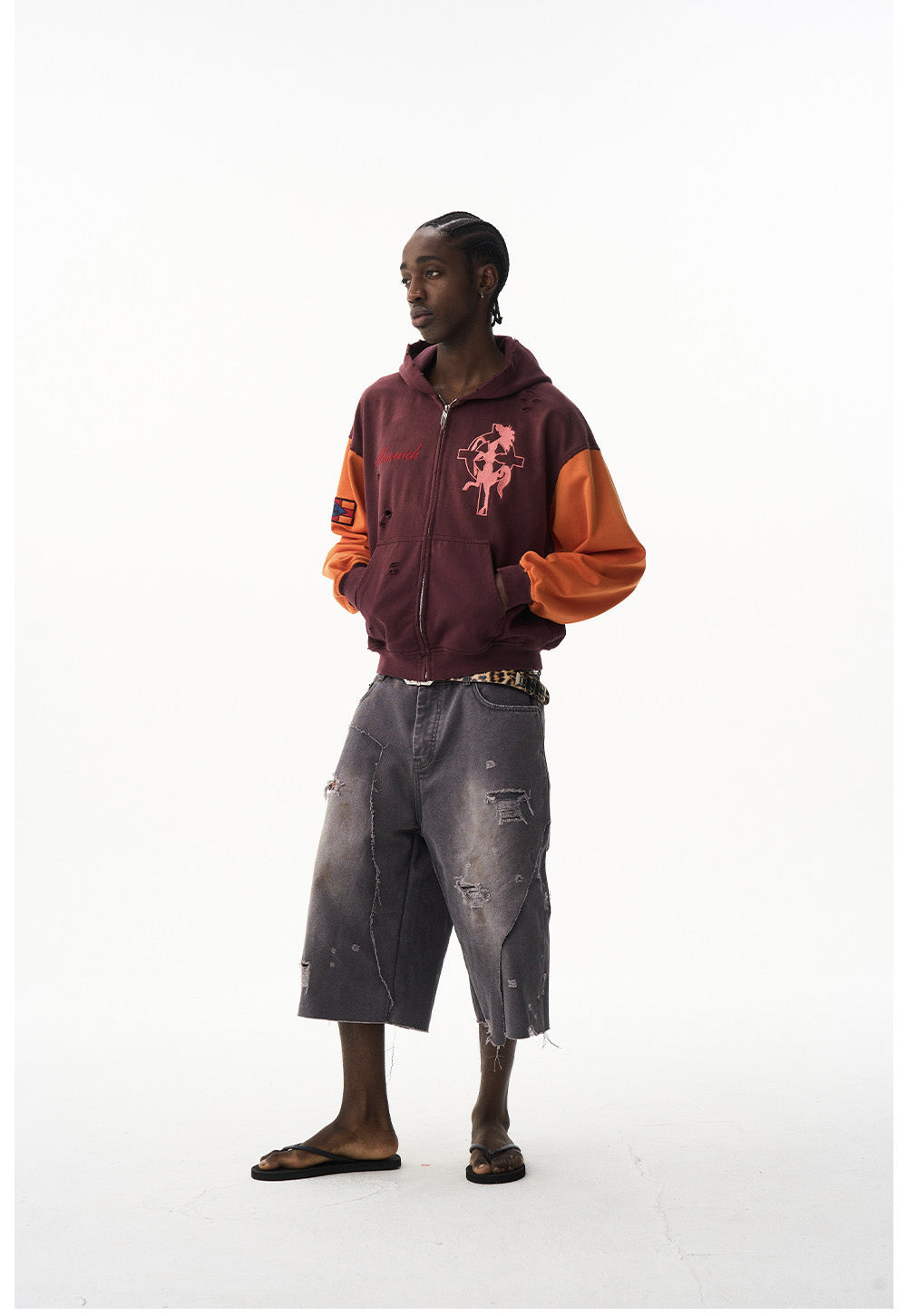 Wash-processed Loose-fit Casual Sweatshirt