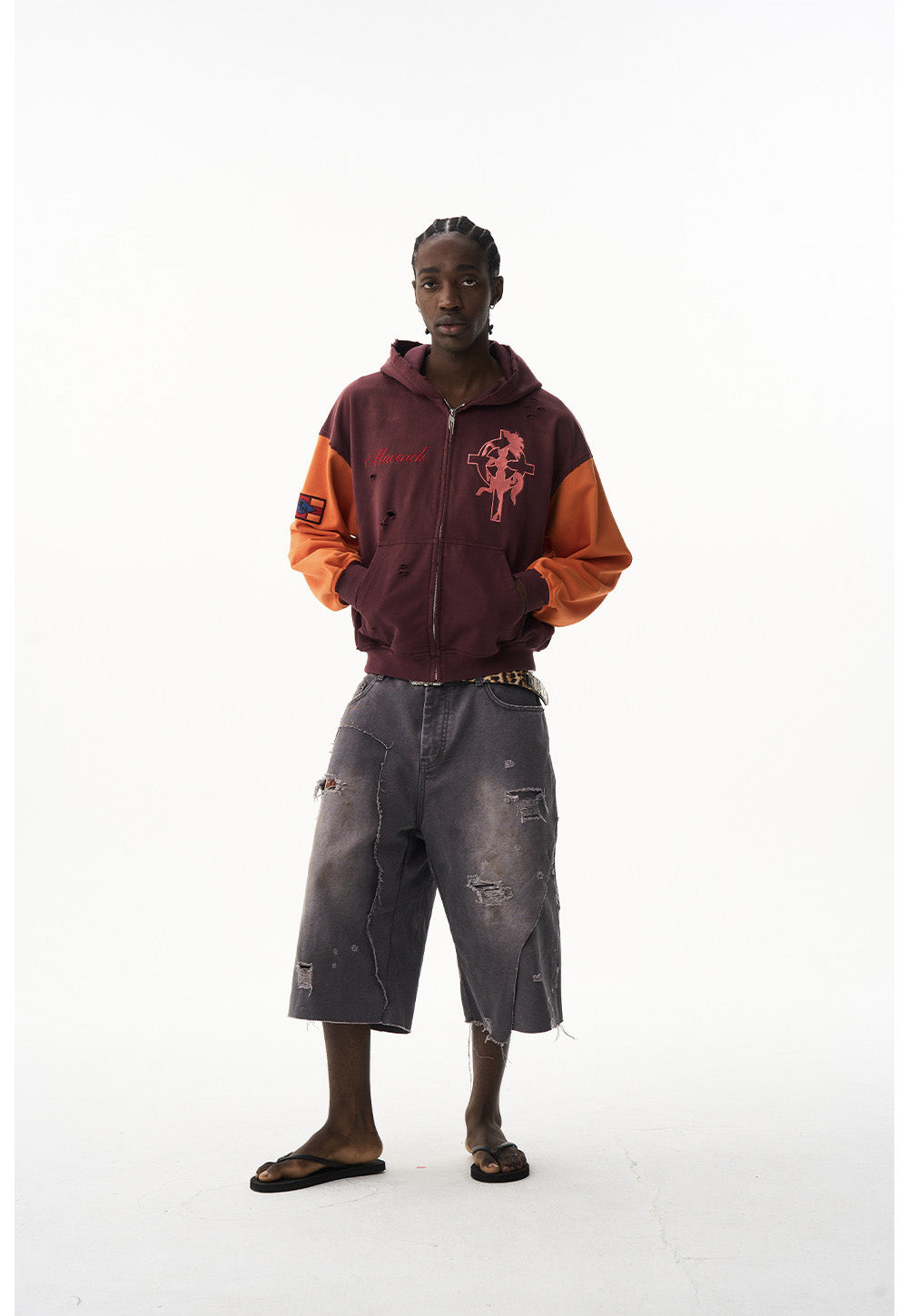 Wash-processed Loose-fit Casual Sweatshirt