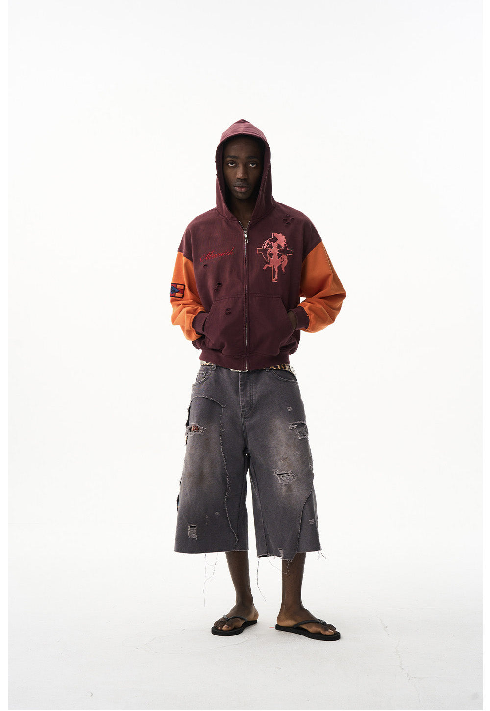 Wash-processed Loose-fit Casual Sweatshirt