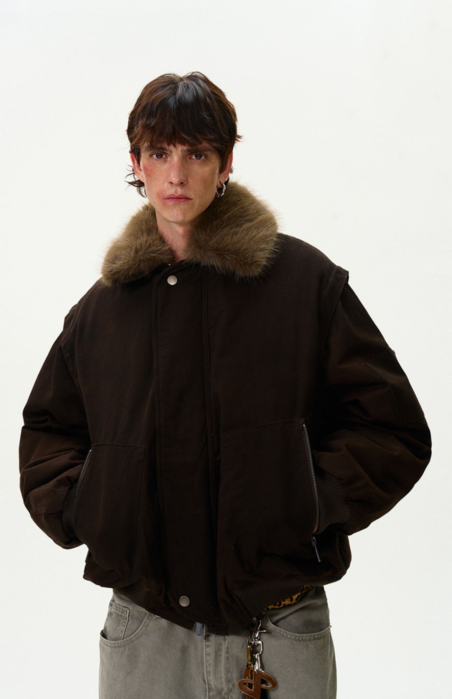 Retro Fur Collar Down Jacket