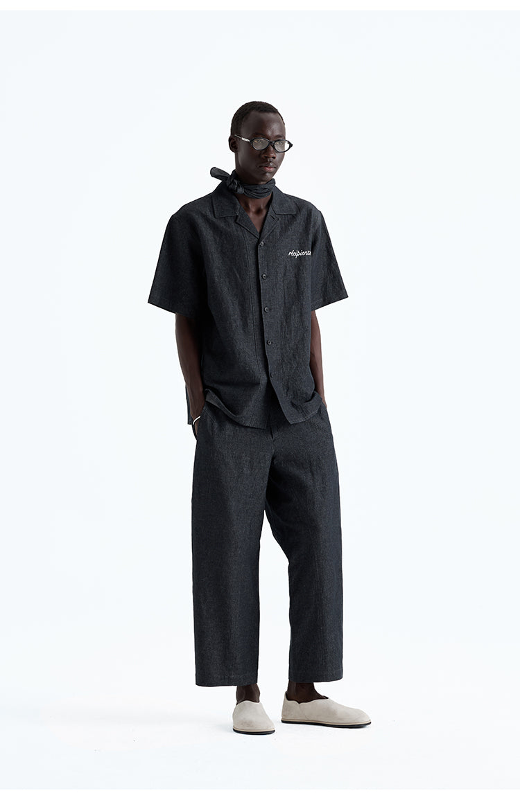 Natural cotton blend denim pants