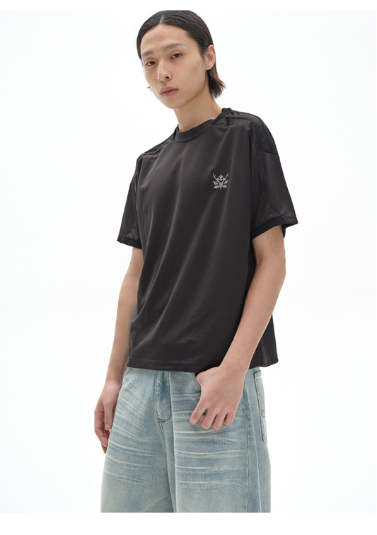 Embroidered logo jersey T-shirt