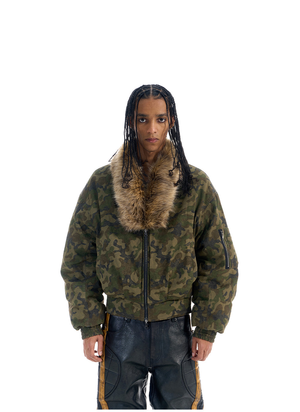 Reversible Camouflage Bomber Jacket