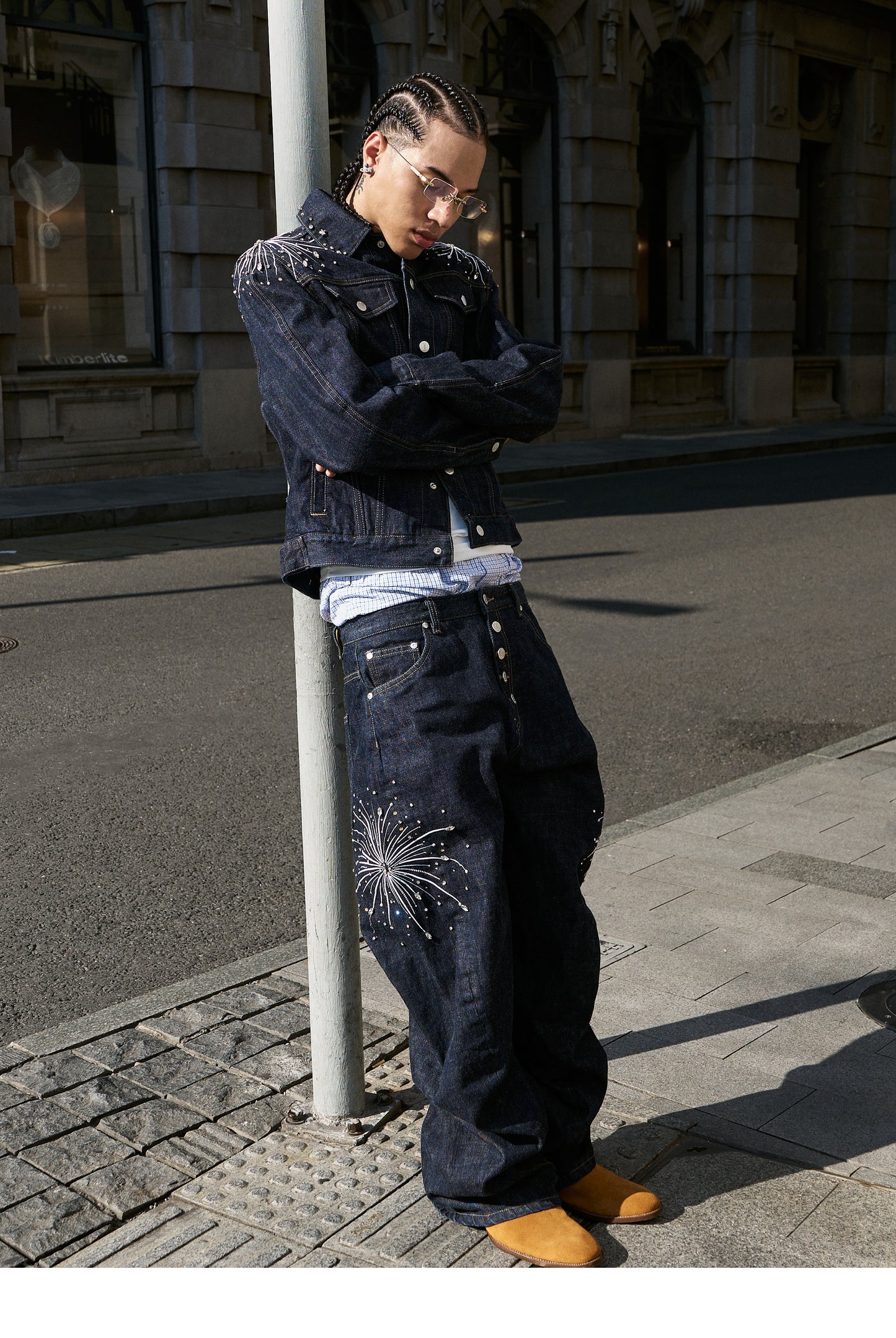 Embroidered Original Denim Pants