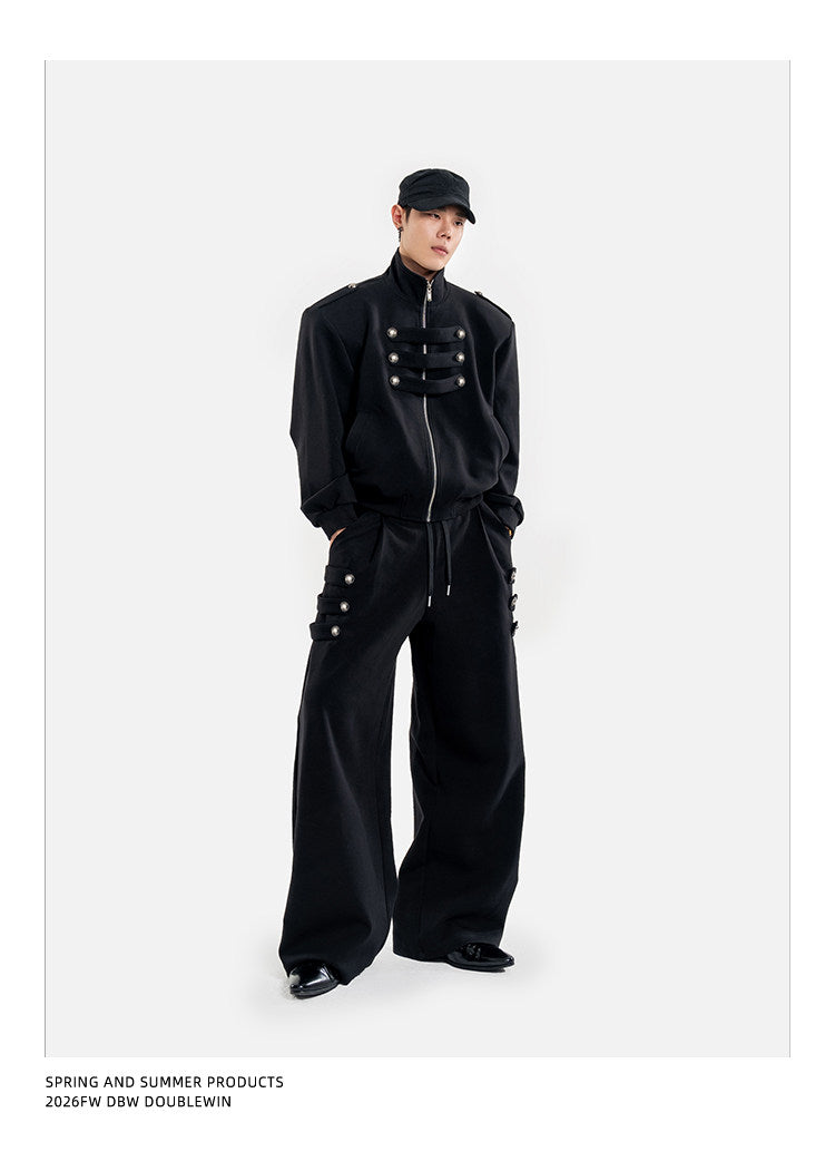 Multifunctional Wide-Shoulder Sweatshirt Set
