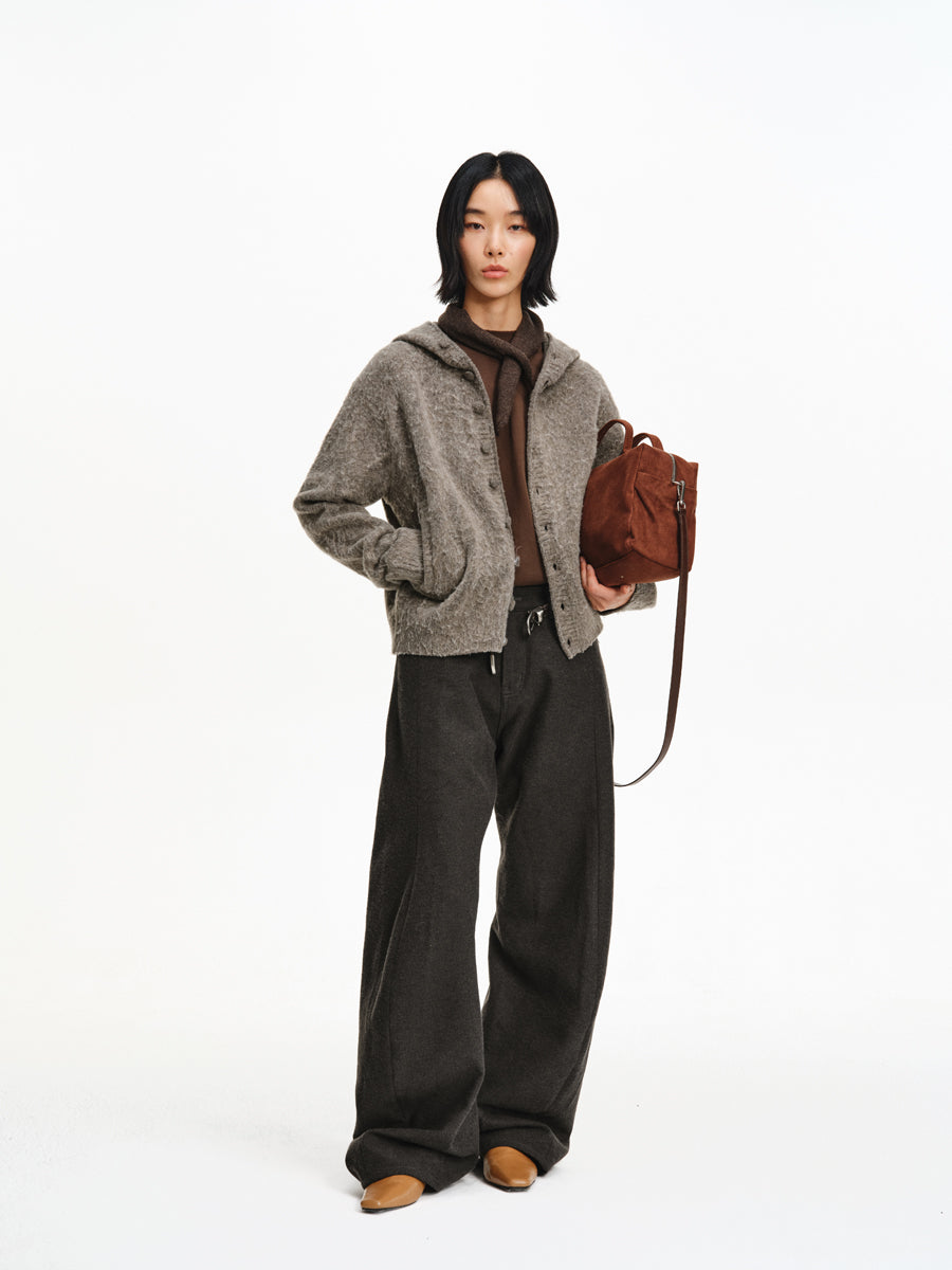 3D Cut Blend Texture Casual Pants