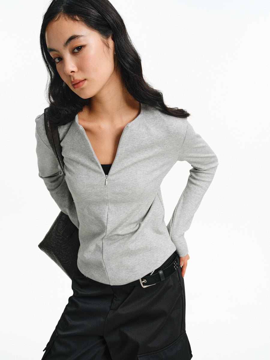 Straight Shoulder Slim Shirt