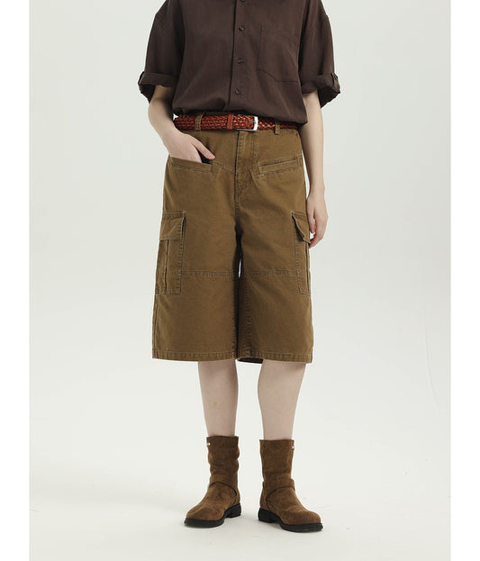 Vintage retro wash shorts