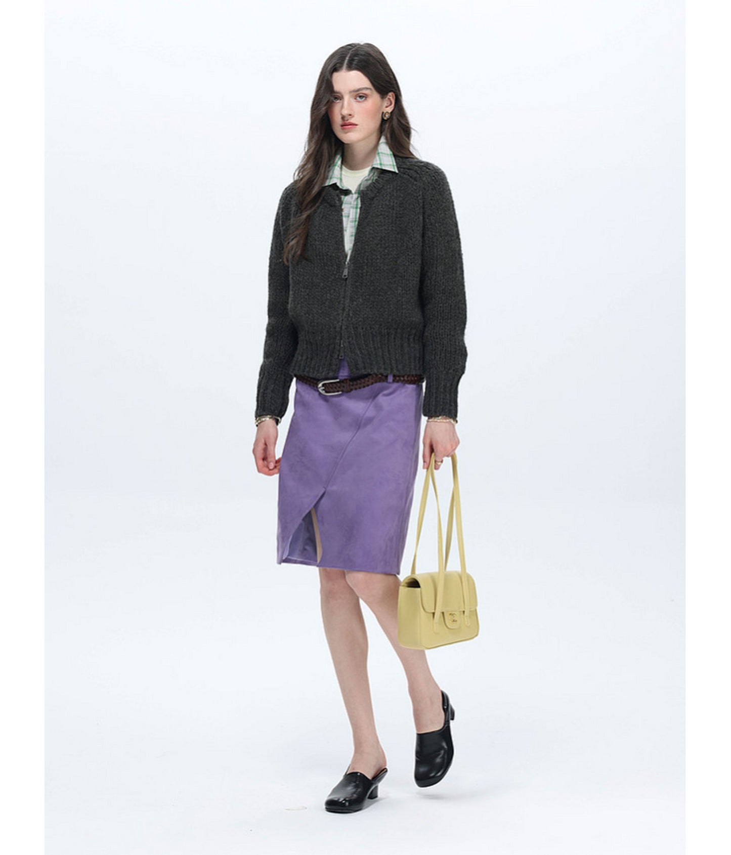 Short-Fit Waist Cardigan