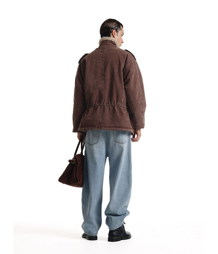 Airplane Button Multi-Pocket Jacket