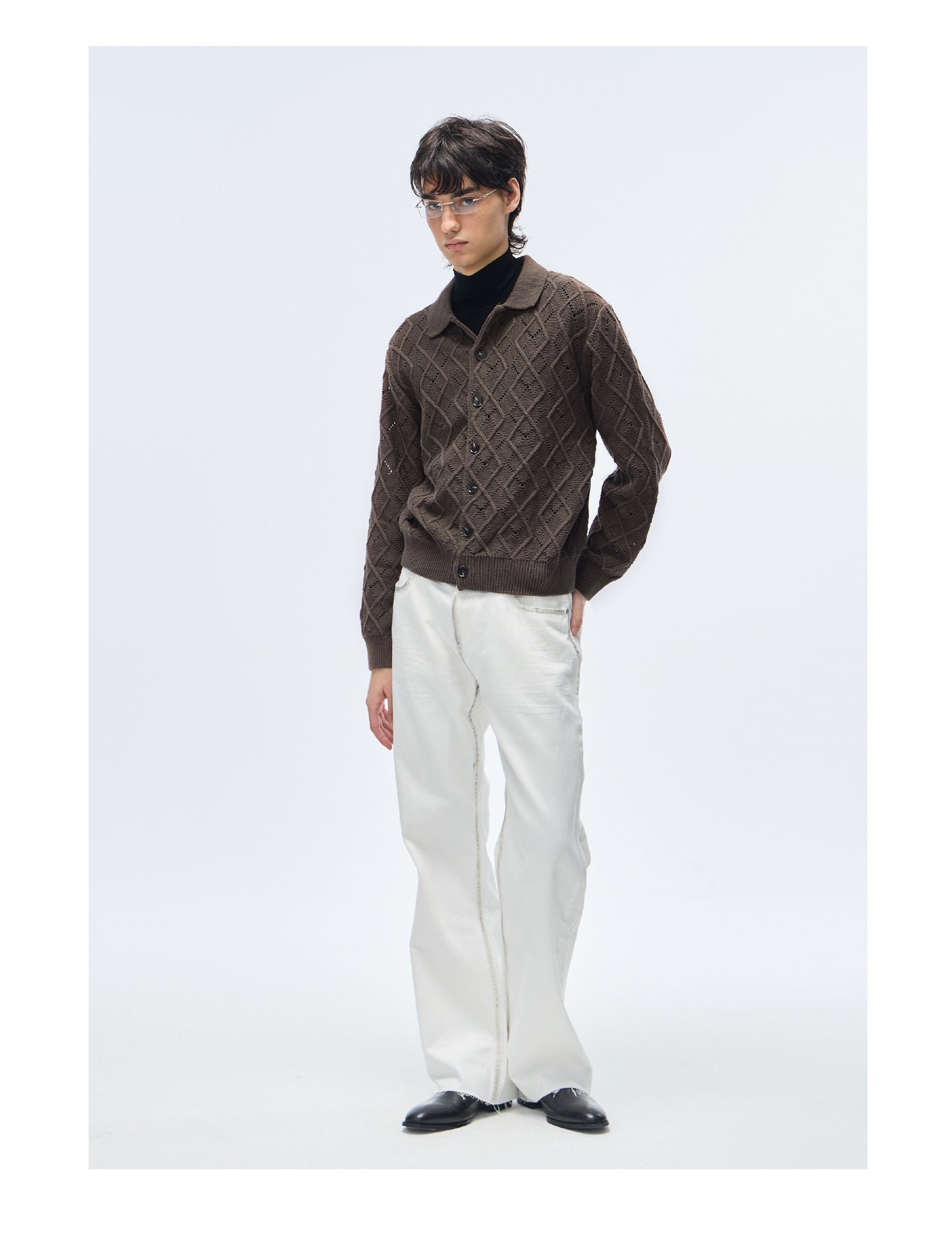 Twist-knit cardigan