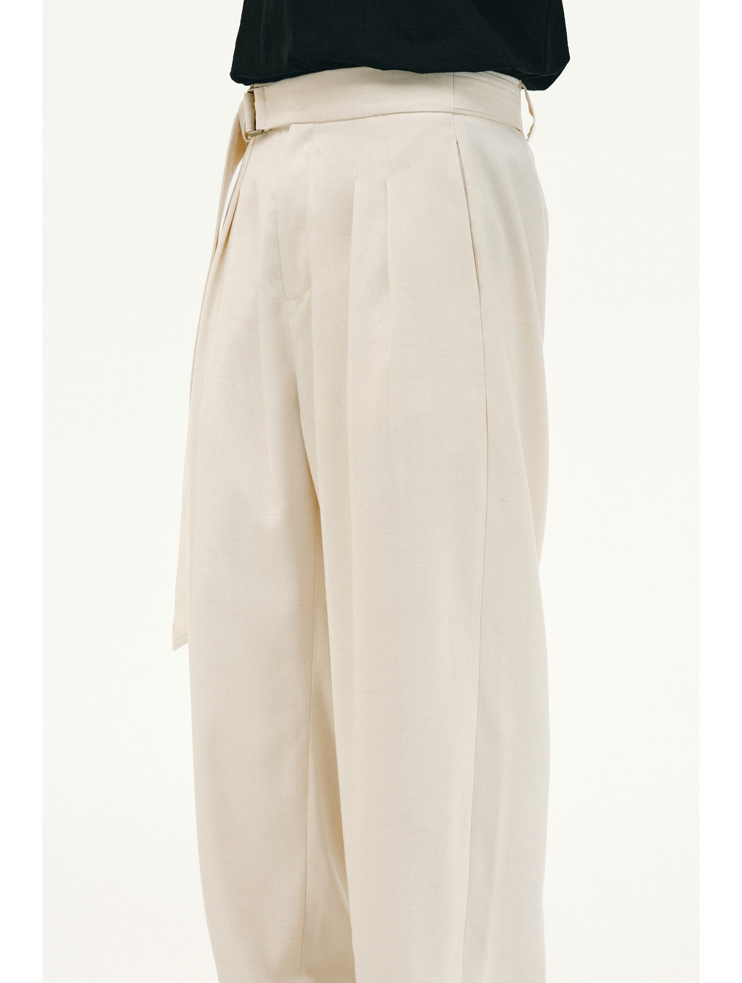 Linen Casual Pants with Belt