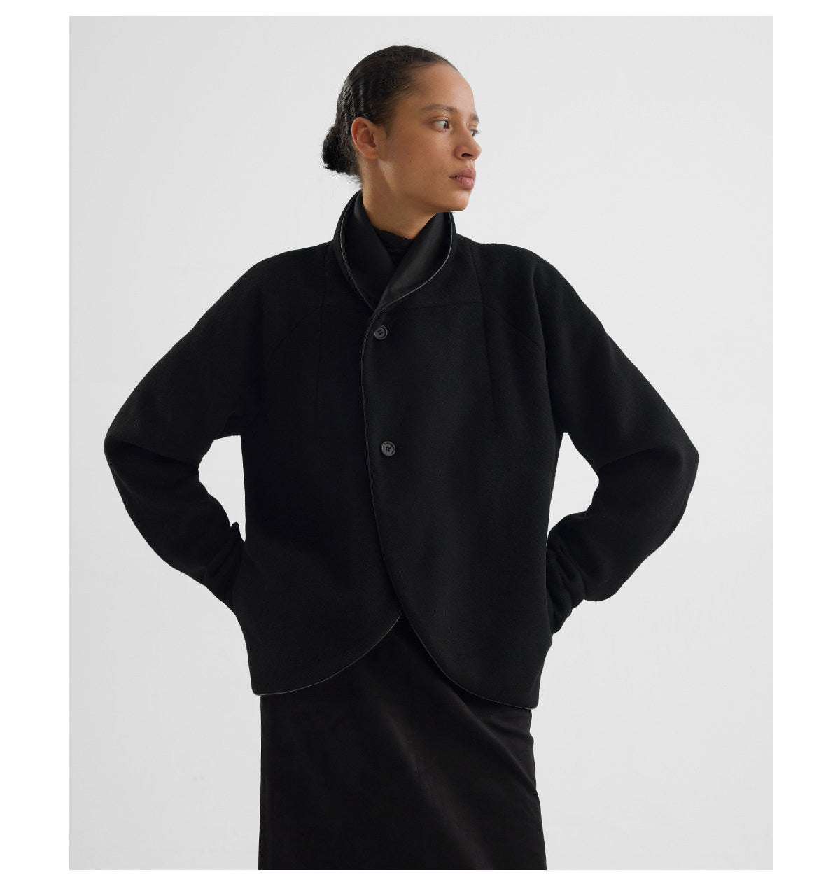 Faux Double-Breasted Jacket