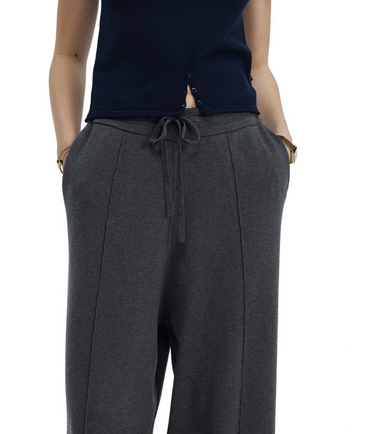 Relaxed Straight-Leg Casual Pants