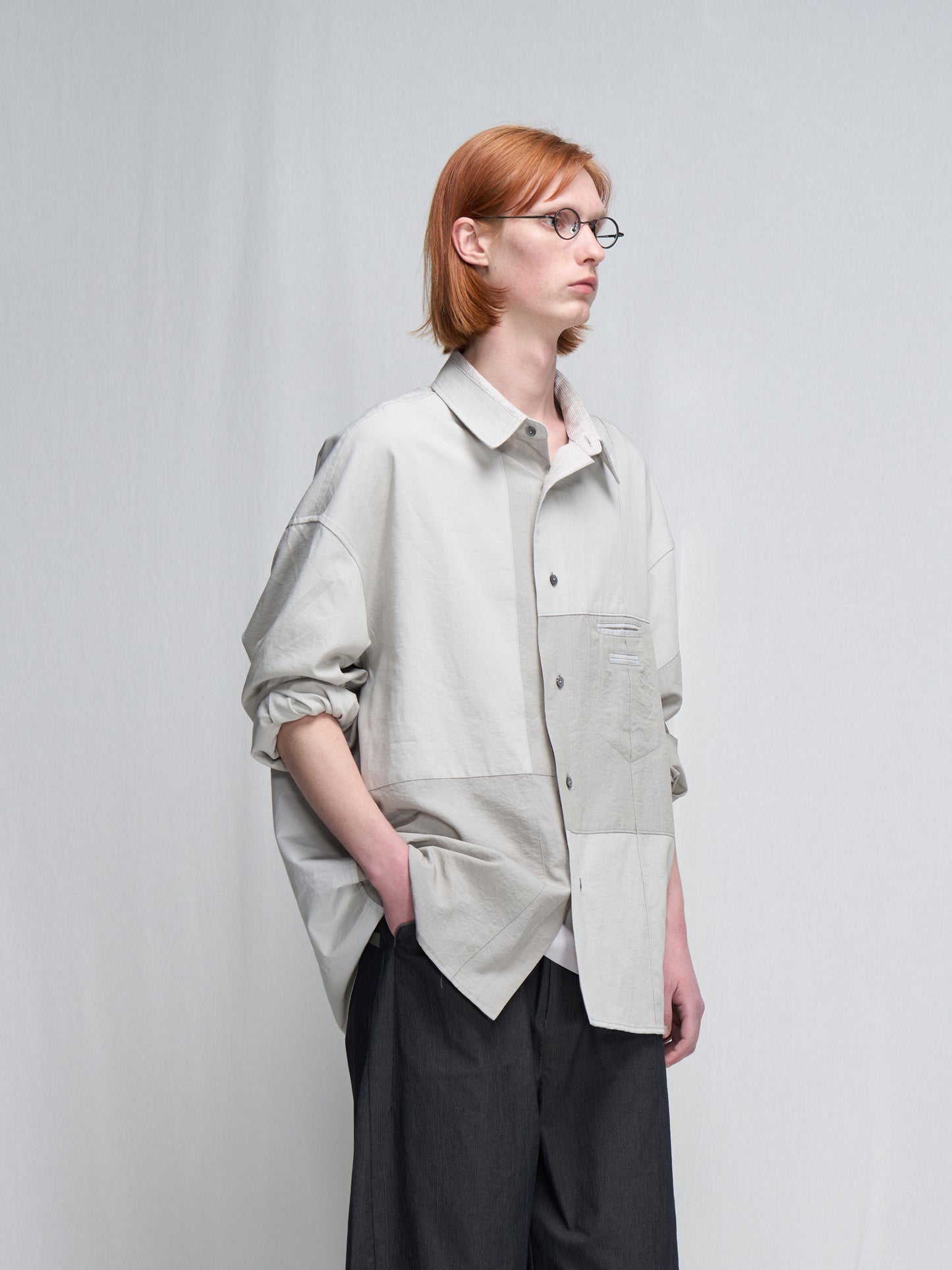 Loose-fitting Patchwork Shirt