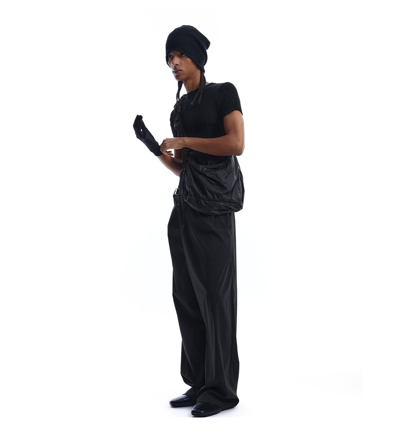 Large-Ribbed Slim-Fit Knit Shirt