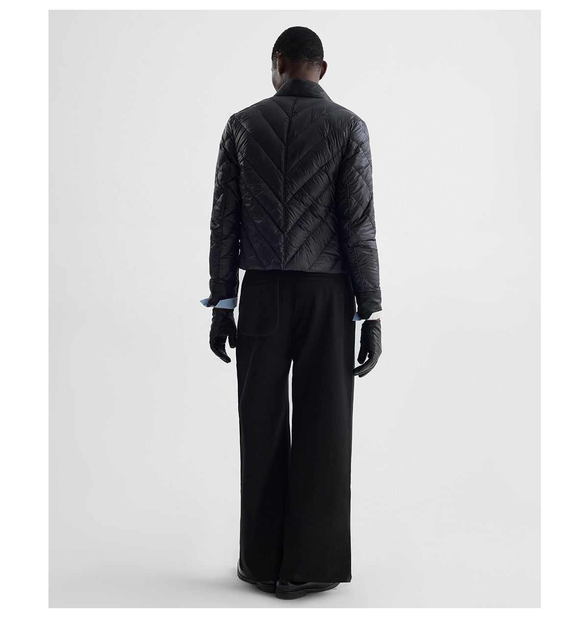 Stitched Radius-Pattern Quilted Down Jacket