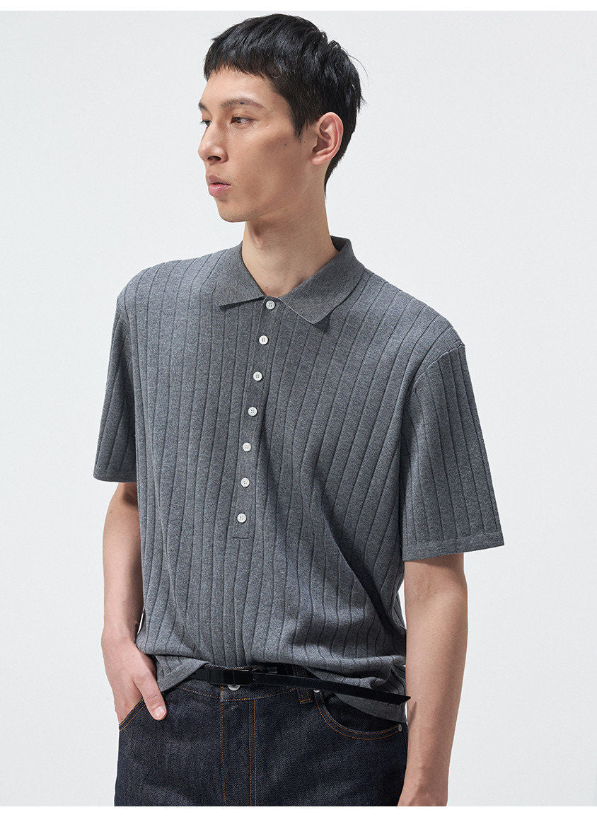 Wool and silk blend knit sweater