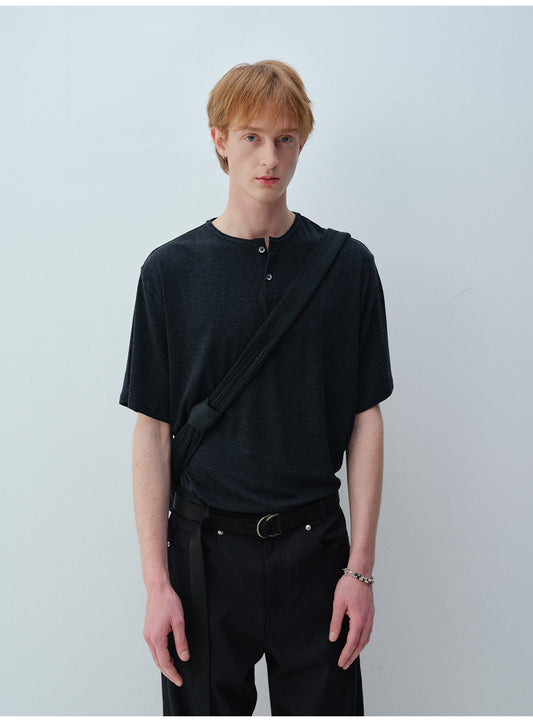 버튼다운 칼라리스 티셔츠