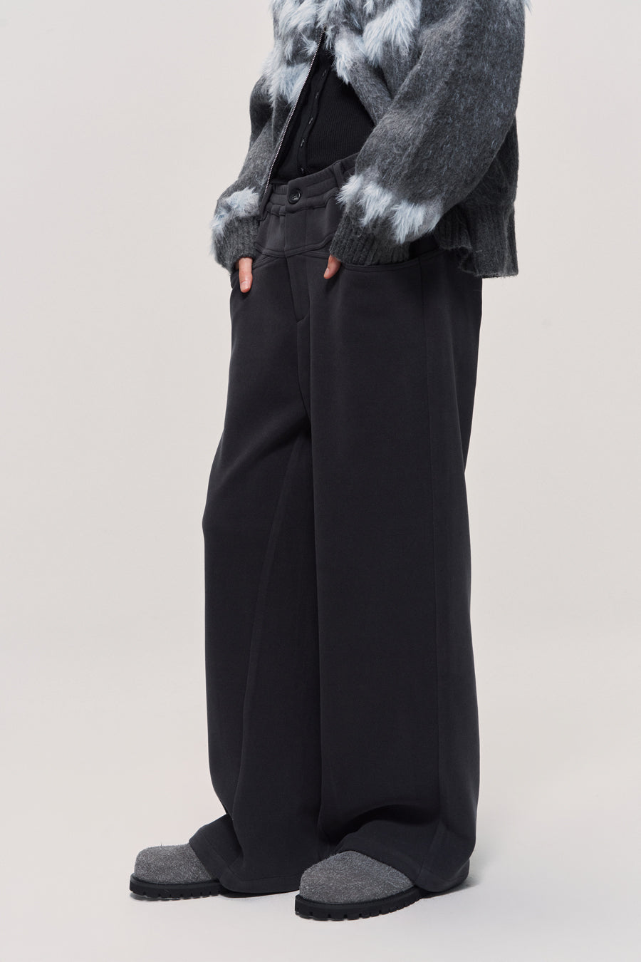 Knit Straight Casual Pants