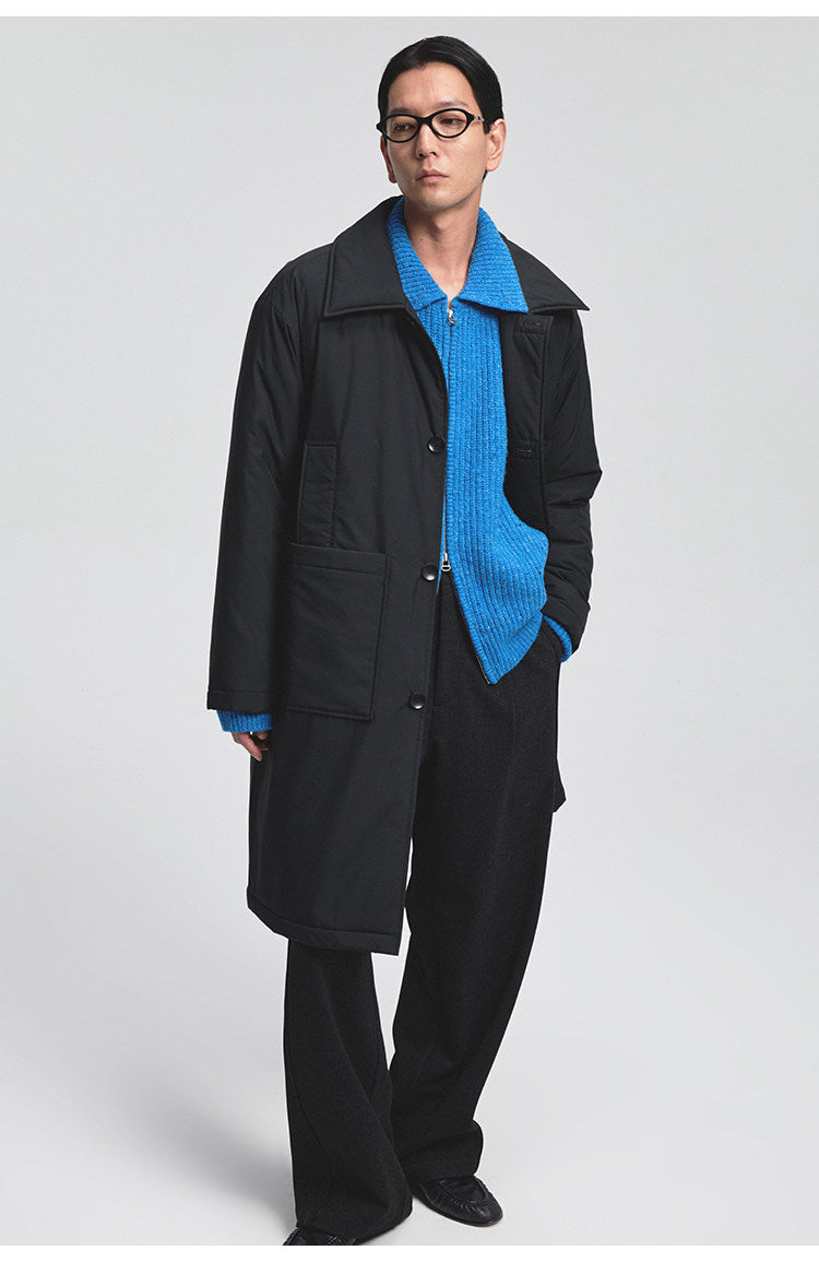 Multi-Pocket Quilted Coat