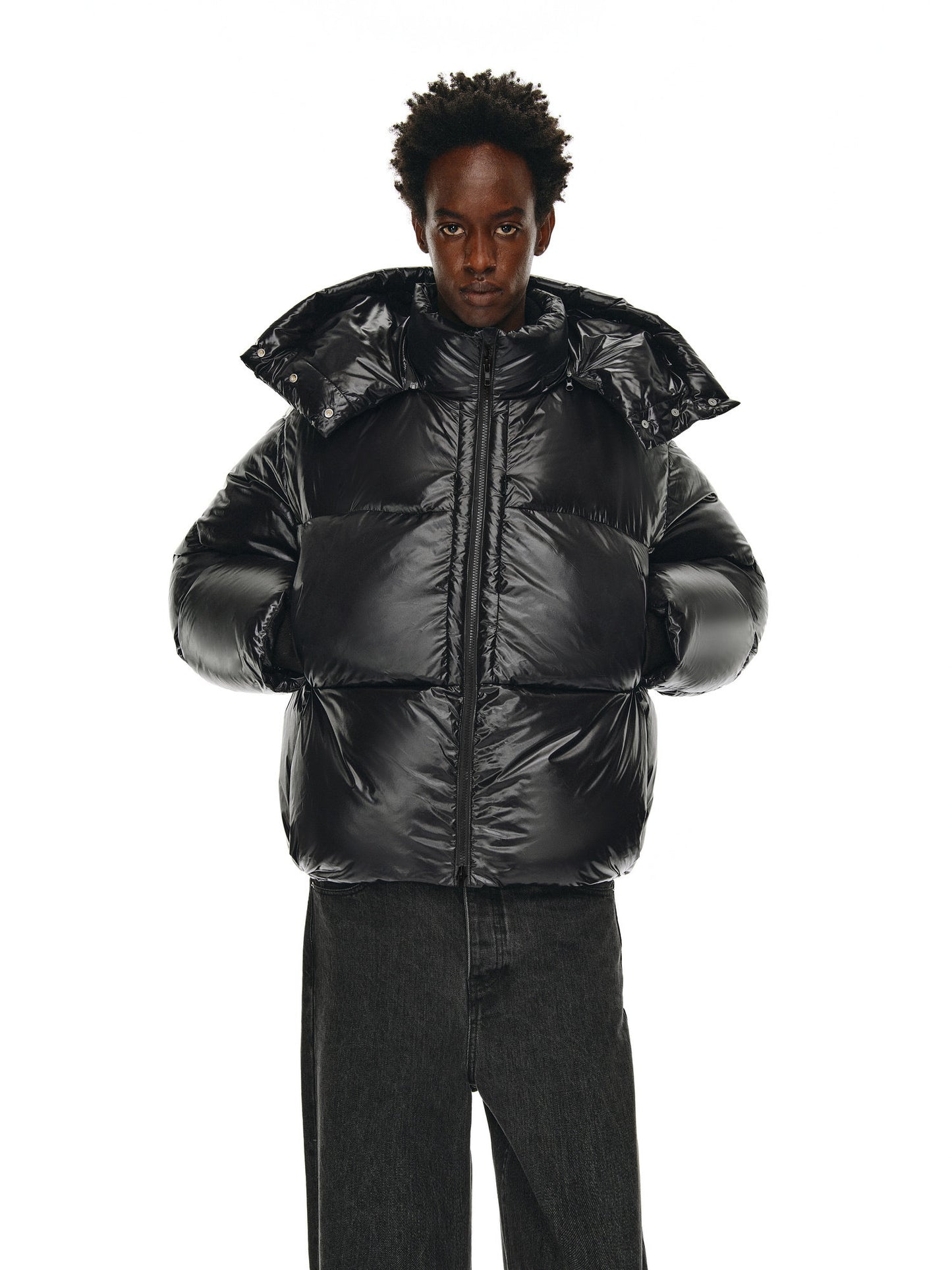 Detachable Hood Puffer Down Jacket