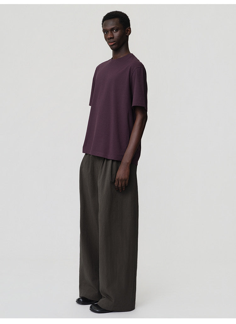 3D Cut A-Line Wide-Leg Pants