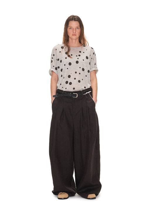 Polka Dot Round-Neck T-Shirt