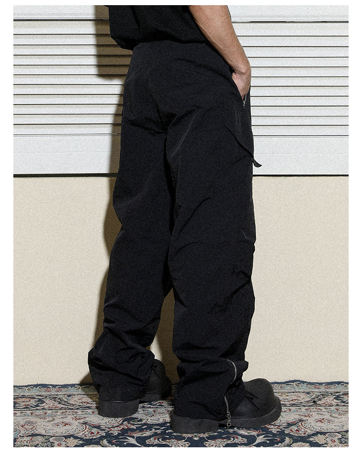 Three-dimensional pocket zipper nylon work pants 