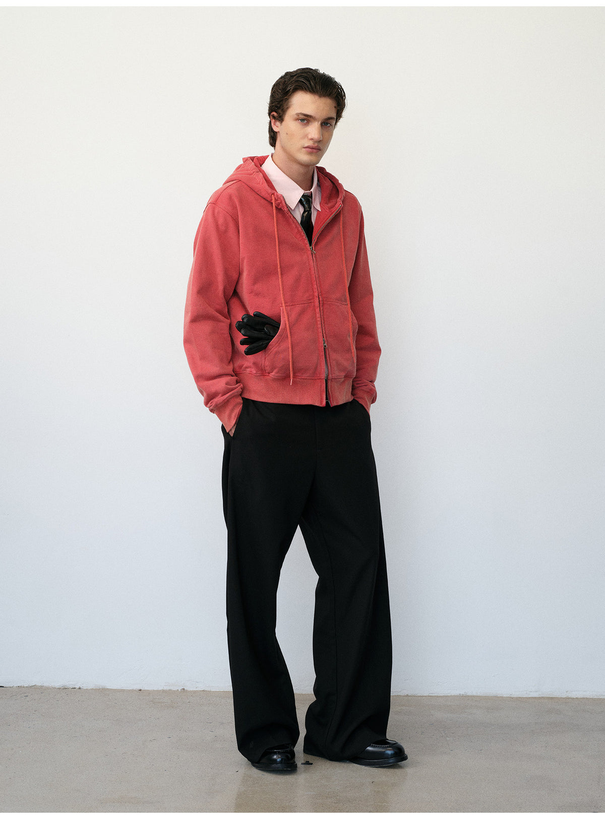 Curved-Leg Casual Pants