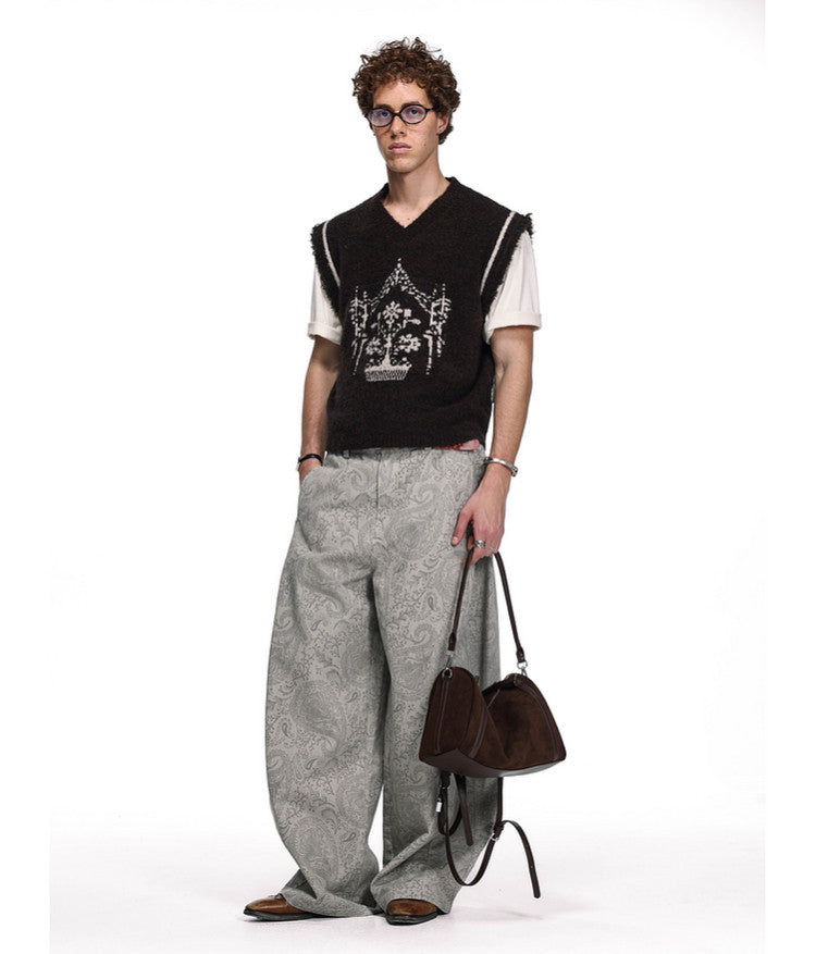 Jacquard Tassel Vest