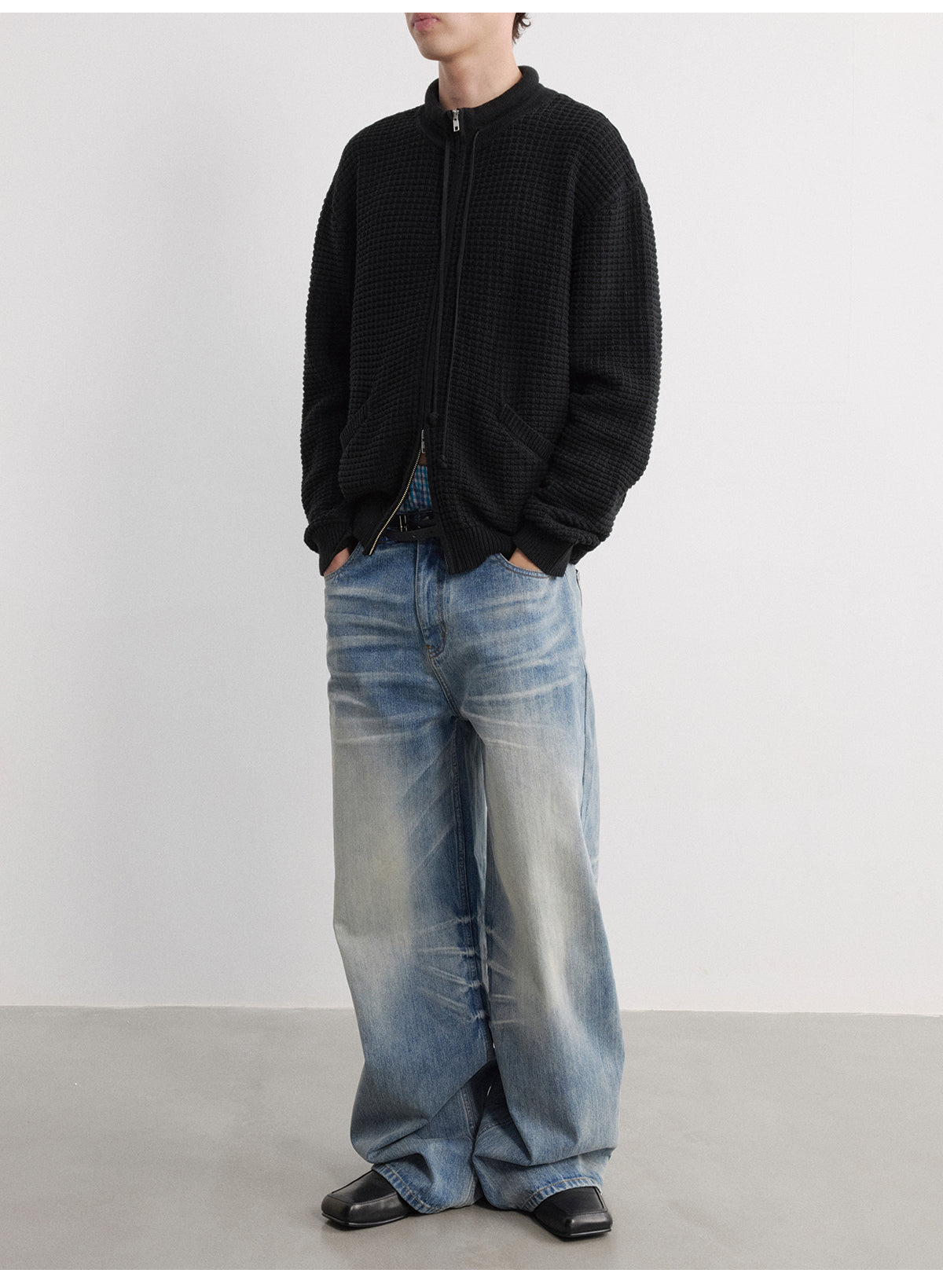 Waffle Knit Cardigan