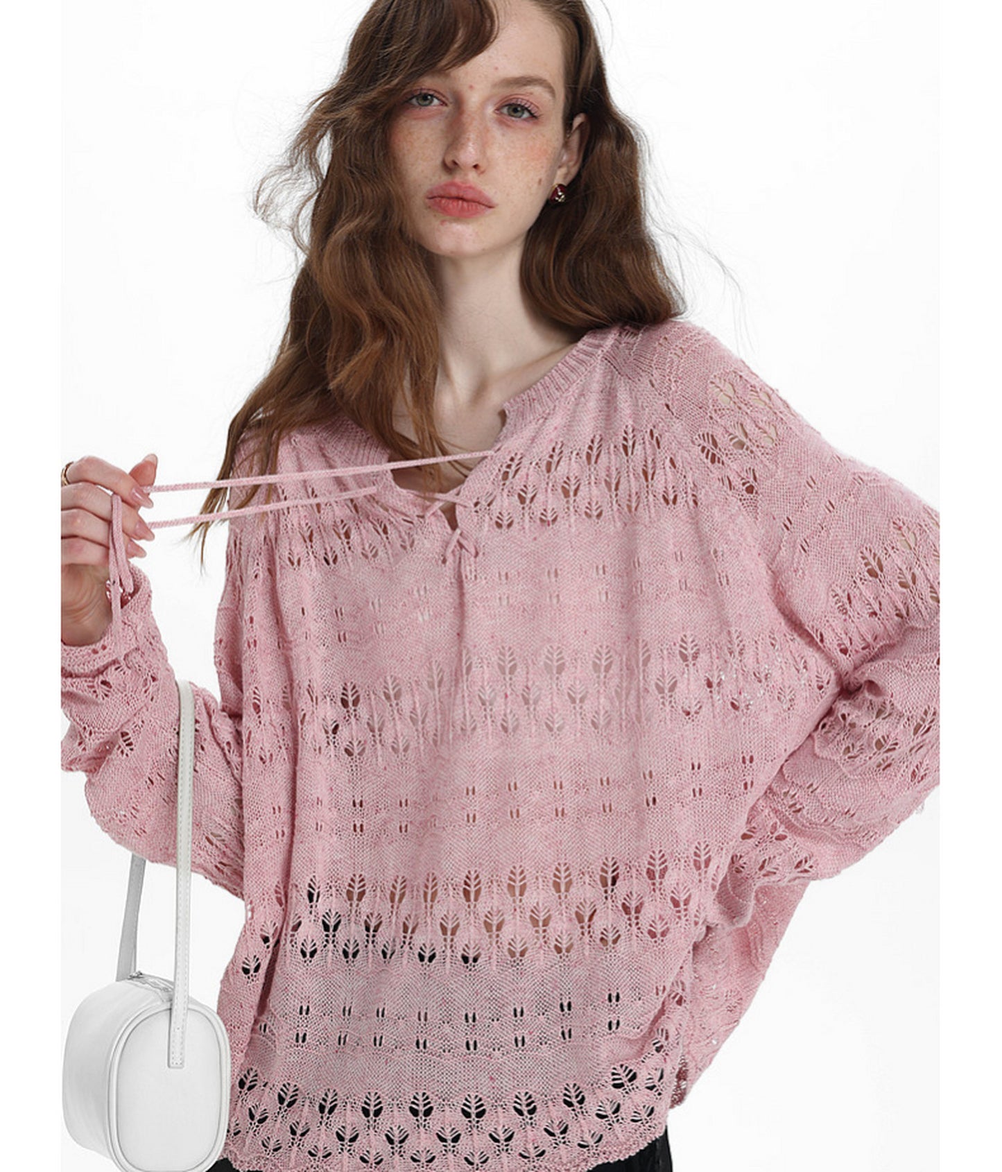 Lightweight Flyknit Tie-Up Sweater