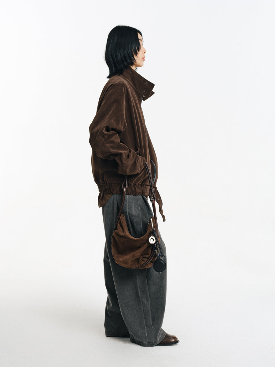 Suede Harrington Jacket