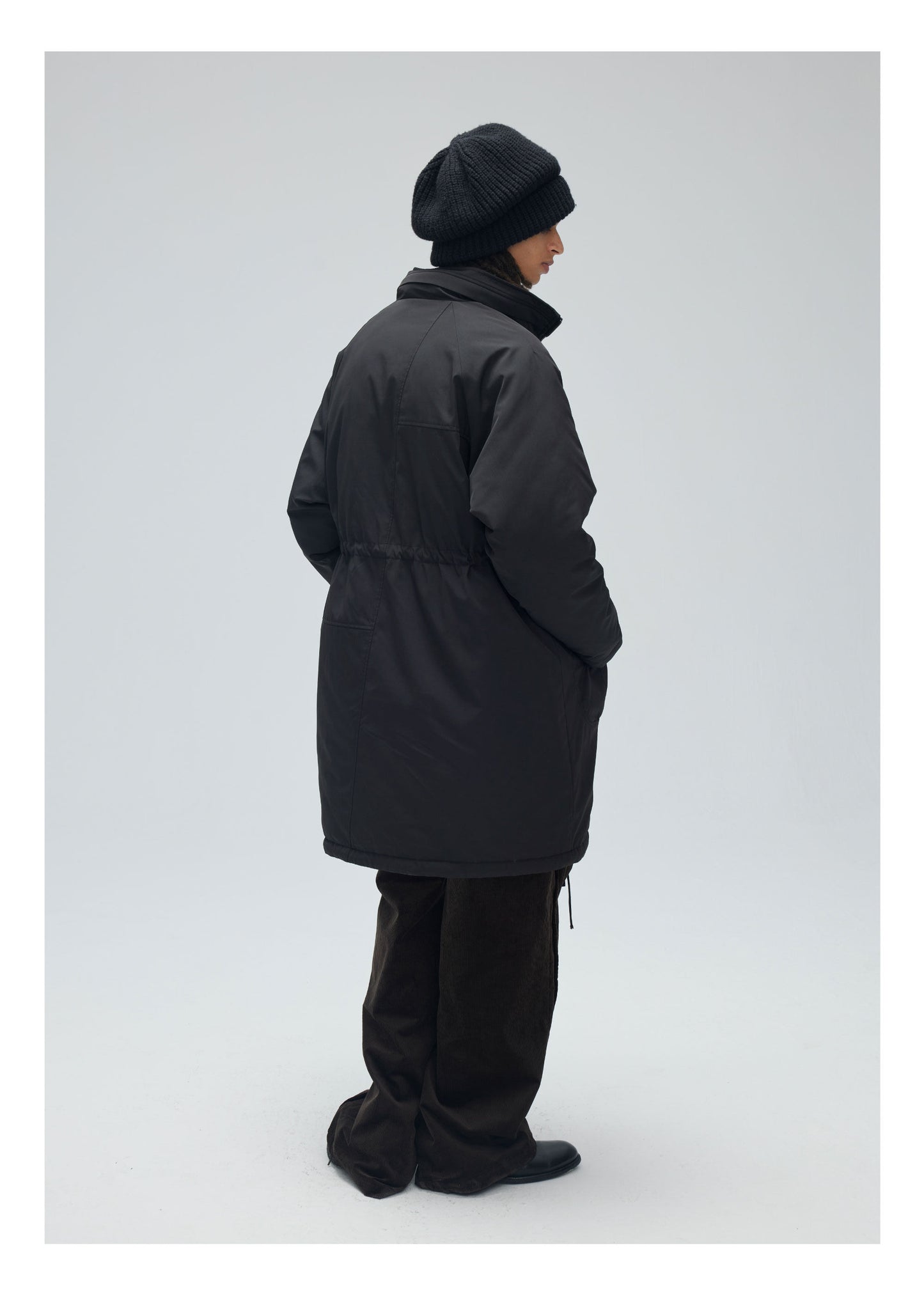 Mid-length Stand Collar Casual Coat