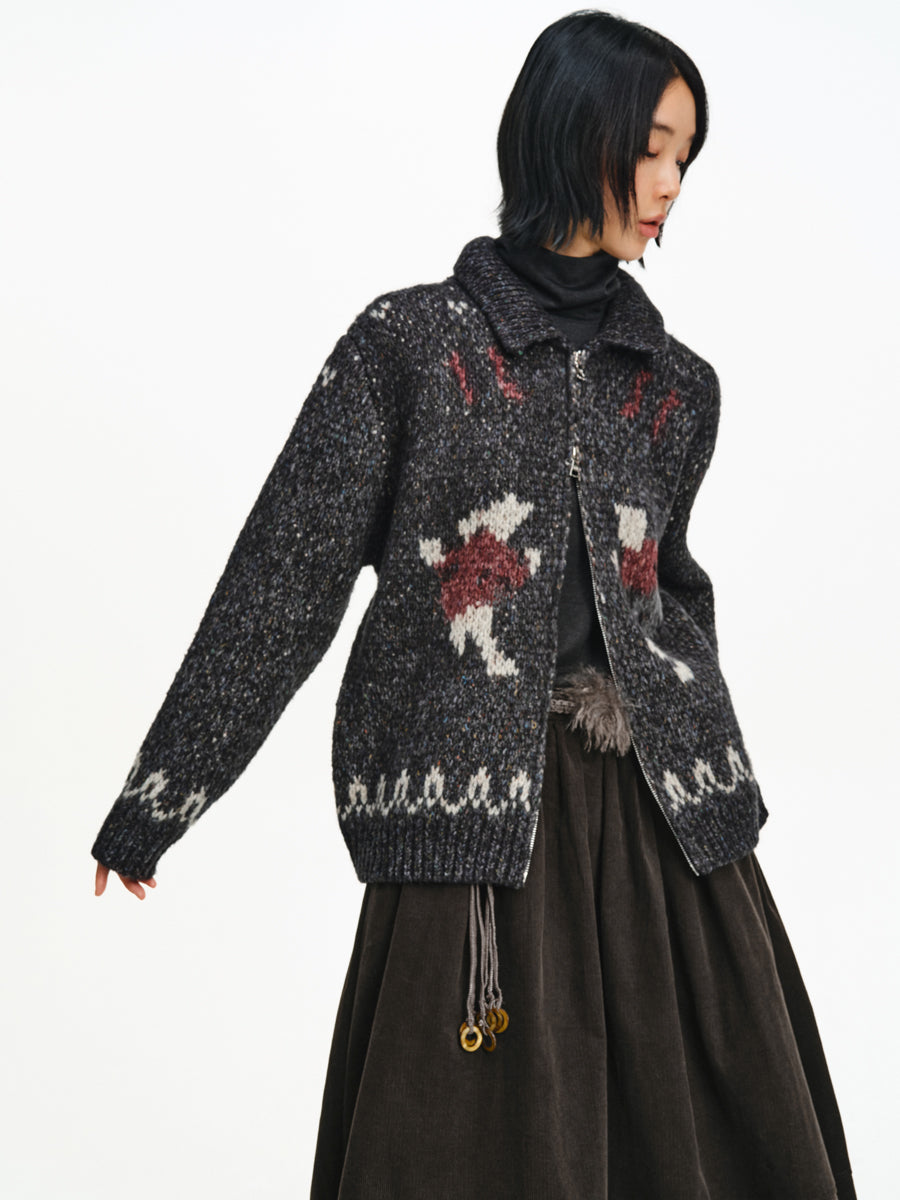 Jacquard Blend Cardigan