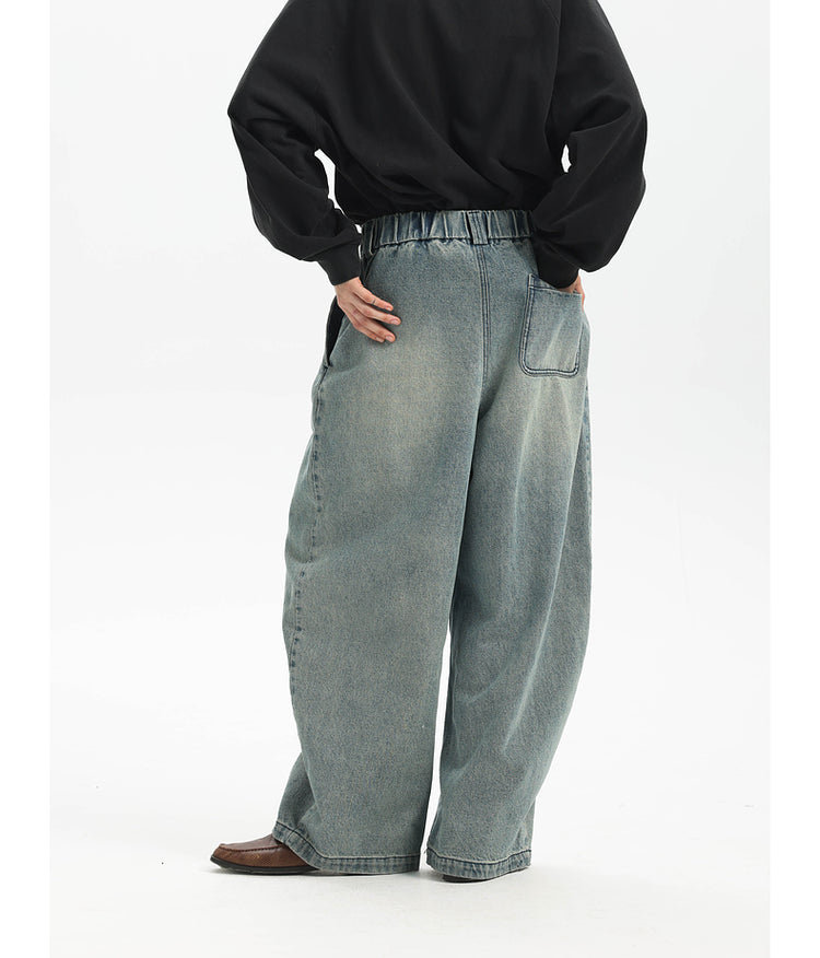 Wide Leg Scimitar Jeans