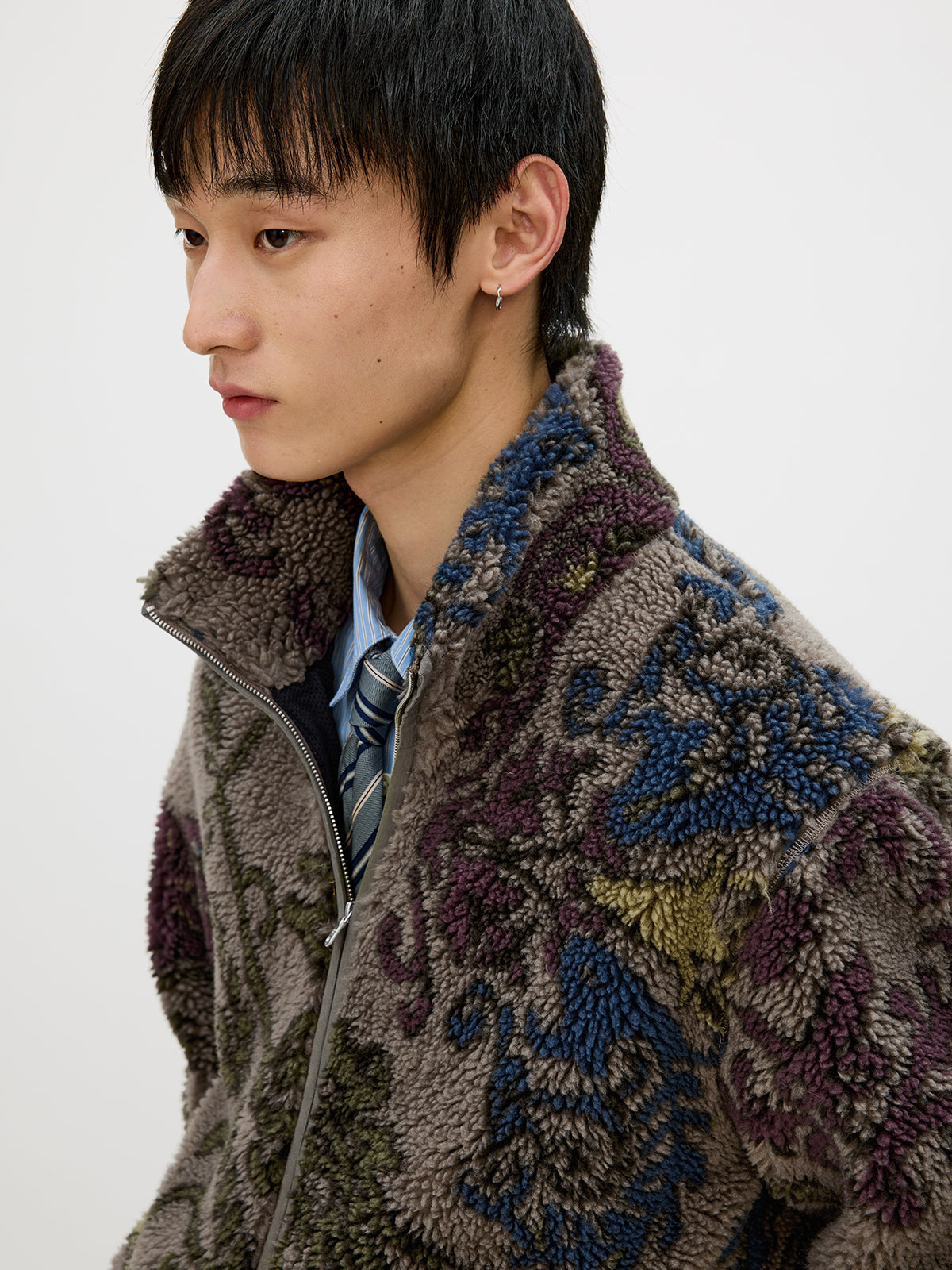 Lambswool Blend Zipper Jacket