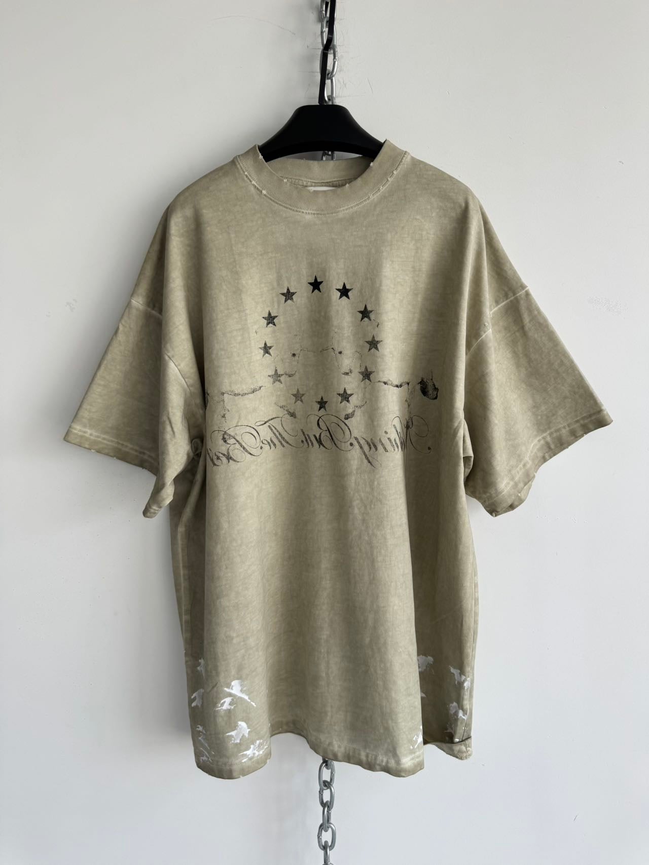 Washed Dirty Dye Print T-Shirt