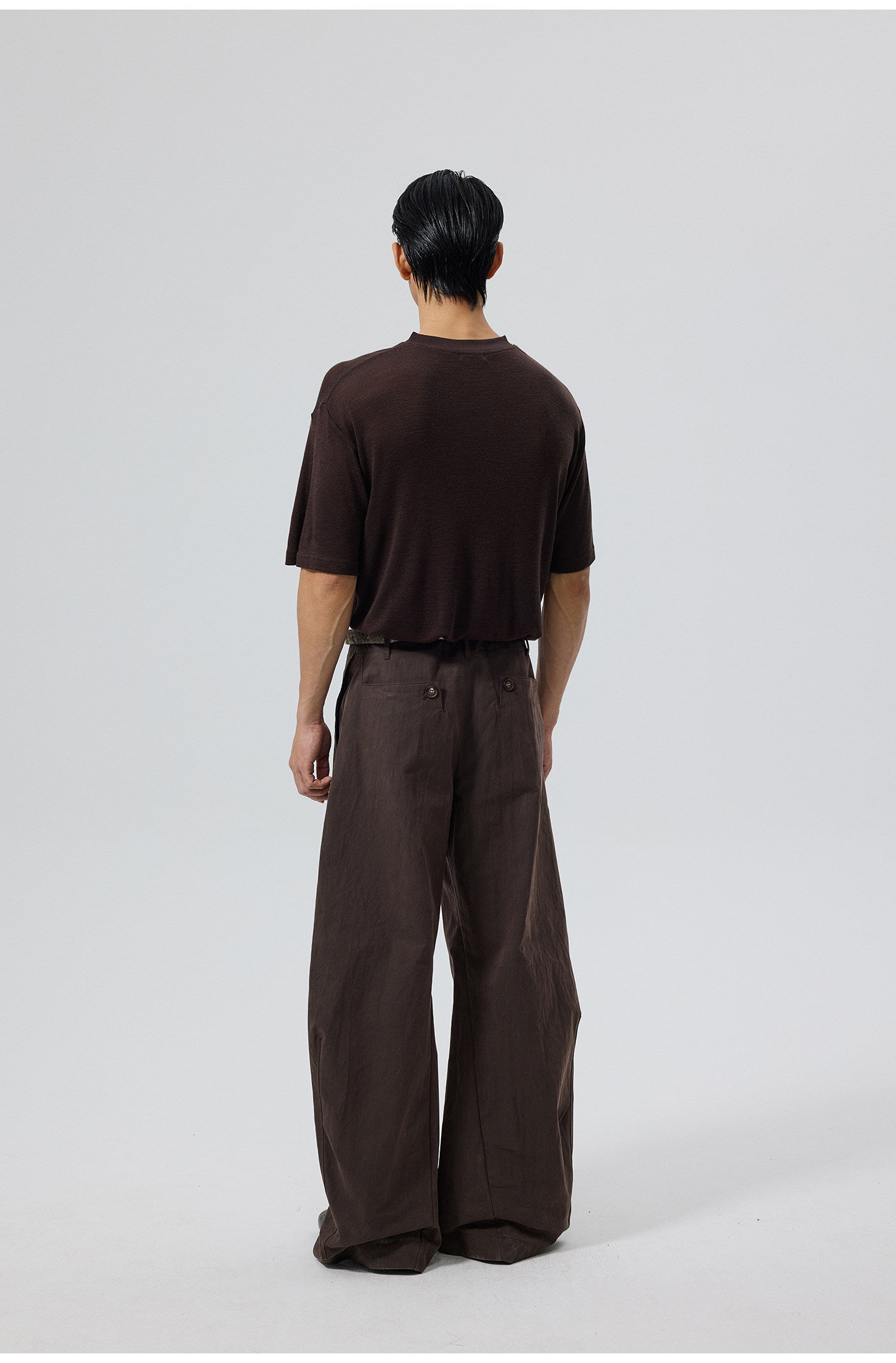 Cotton-Nylon Blend Casual Pants