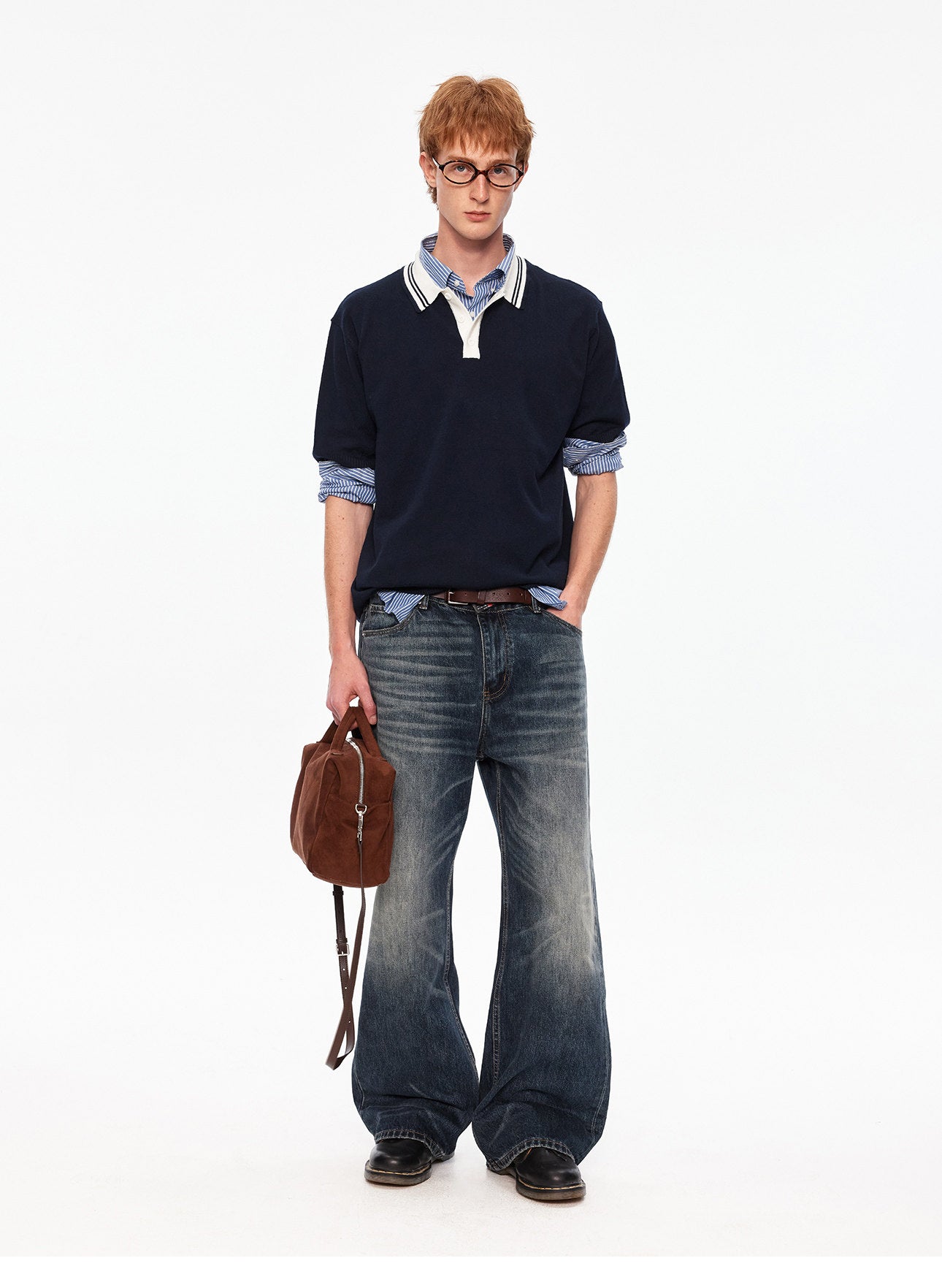 Casual Knit Polo Shirt