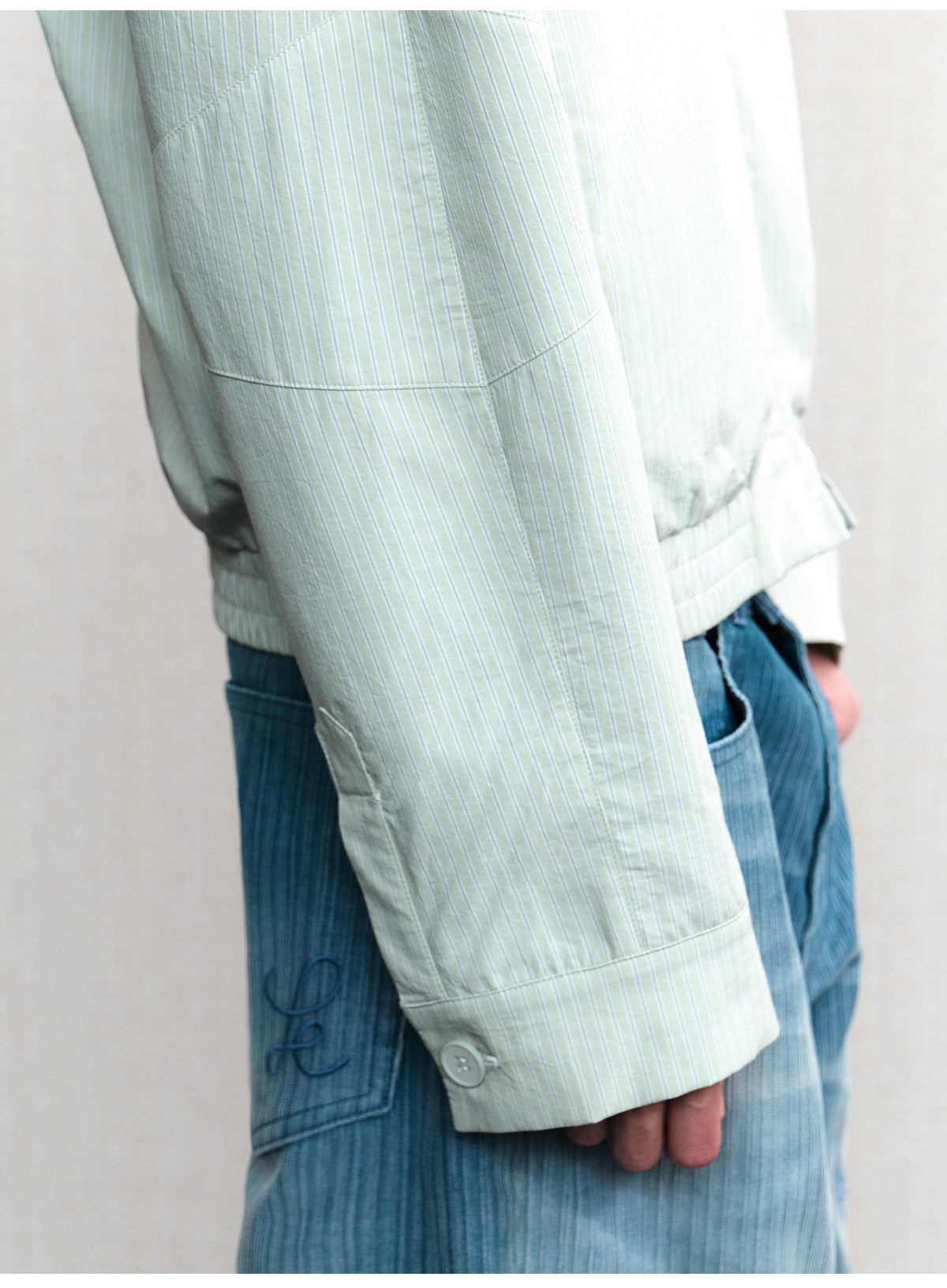 Striped Jacket with Hood