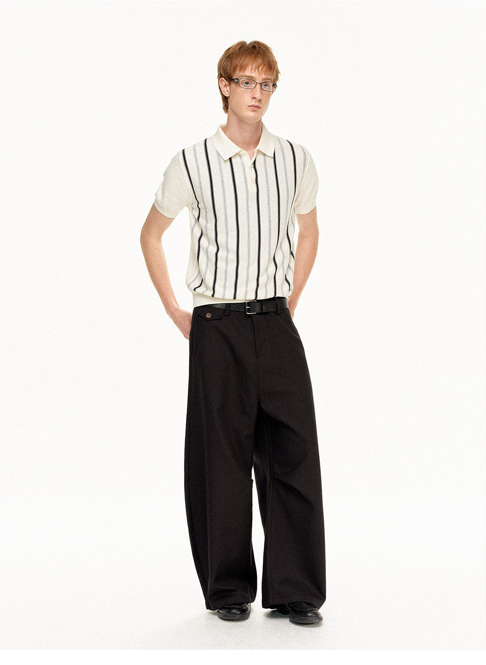 Striped Casual Polo Shirt