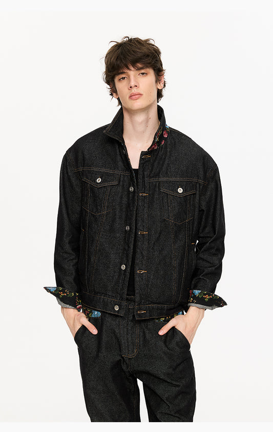 Wash-processed denim jacket