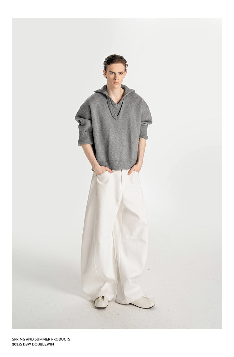 Double V-Neck Sweater