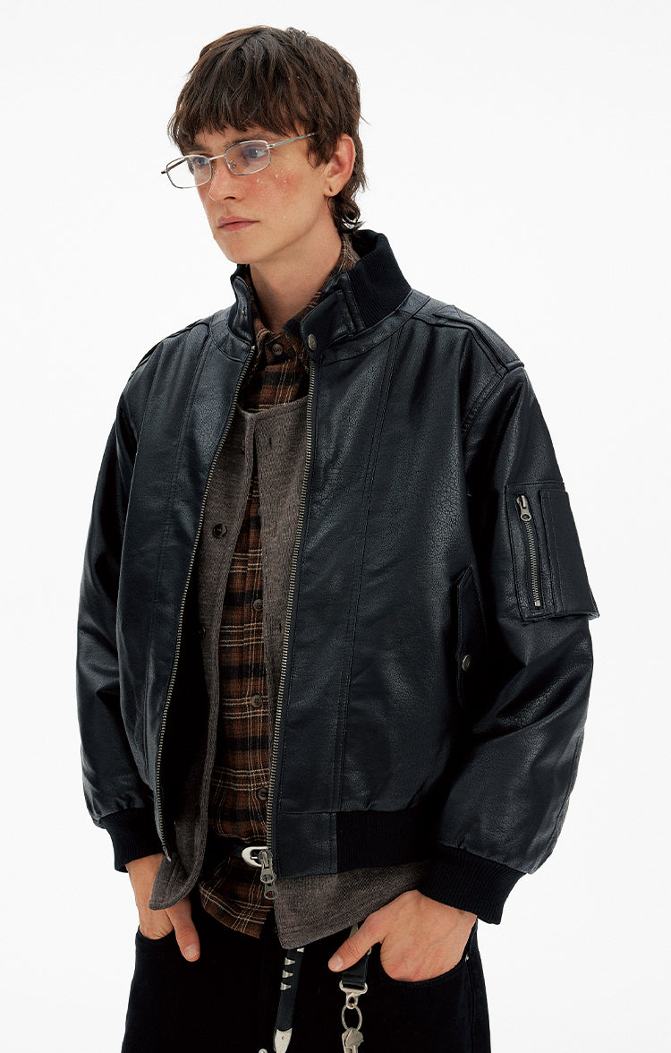 PU Leather Motorcycle Jacket