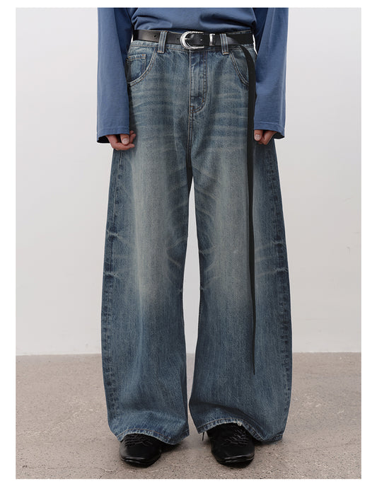 Vintage Washed Denim Pants